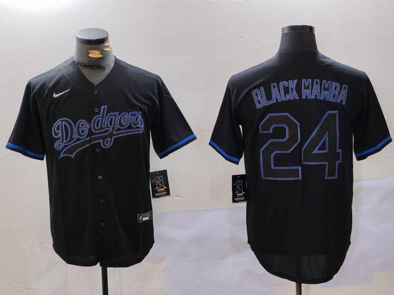 Men Los Angeles Dodgers #24 Black Mamba Black 2024 Nike MLB Jersey style 8283